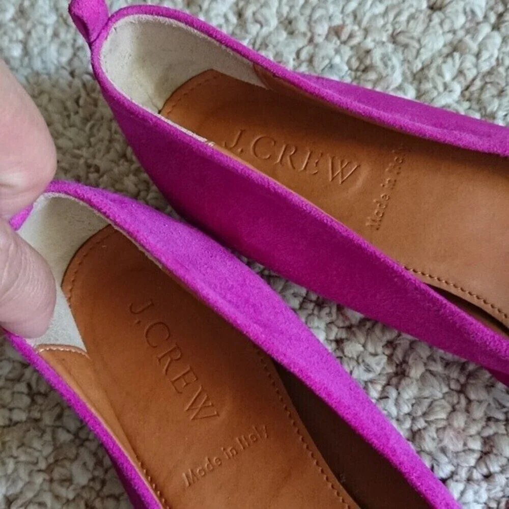 J. Crew pink/fuchsia Suede Ballet flat size 6